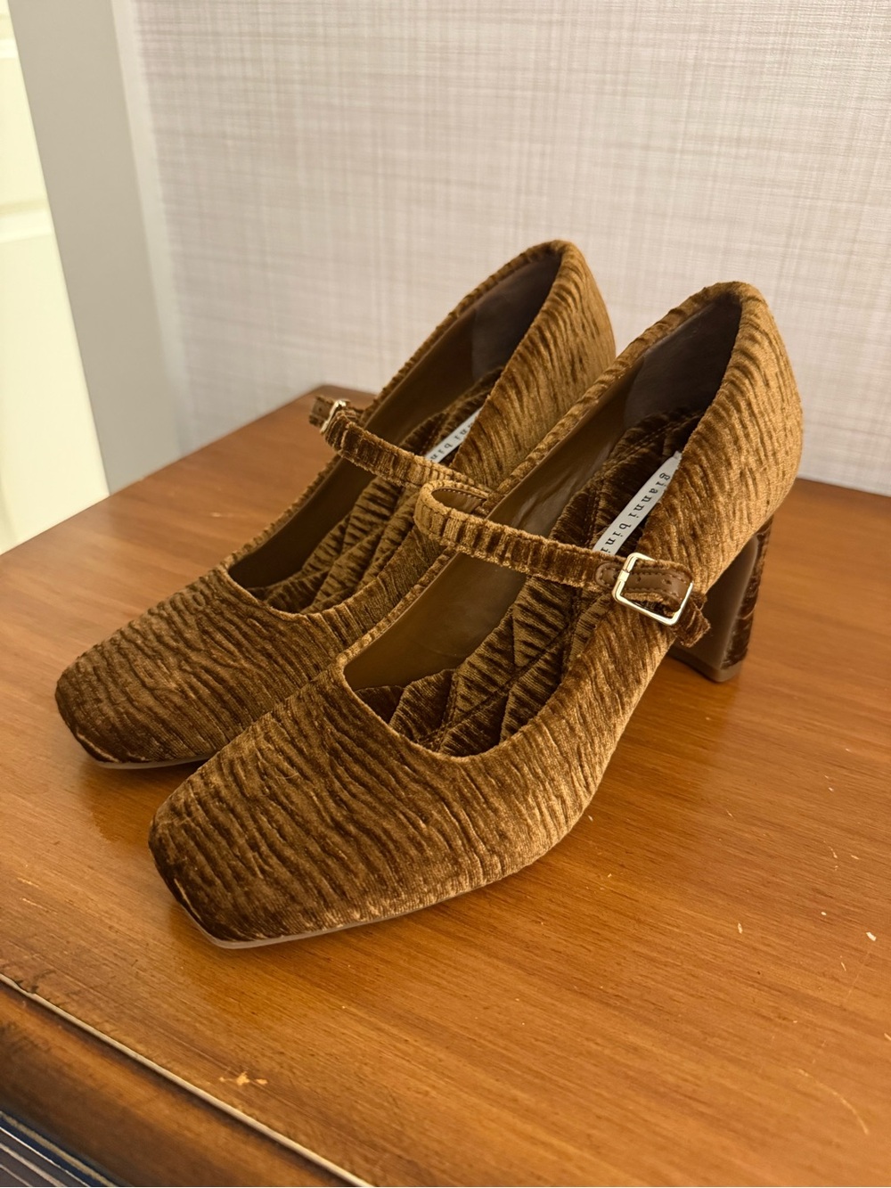 Kirklynn Velvet Square Toe Mary Jane Pumps - Gianni Bini